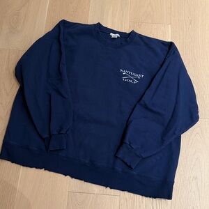 Firstport Navy Blue Nantucket Golf Sweatshirt